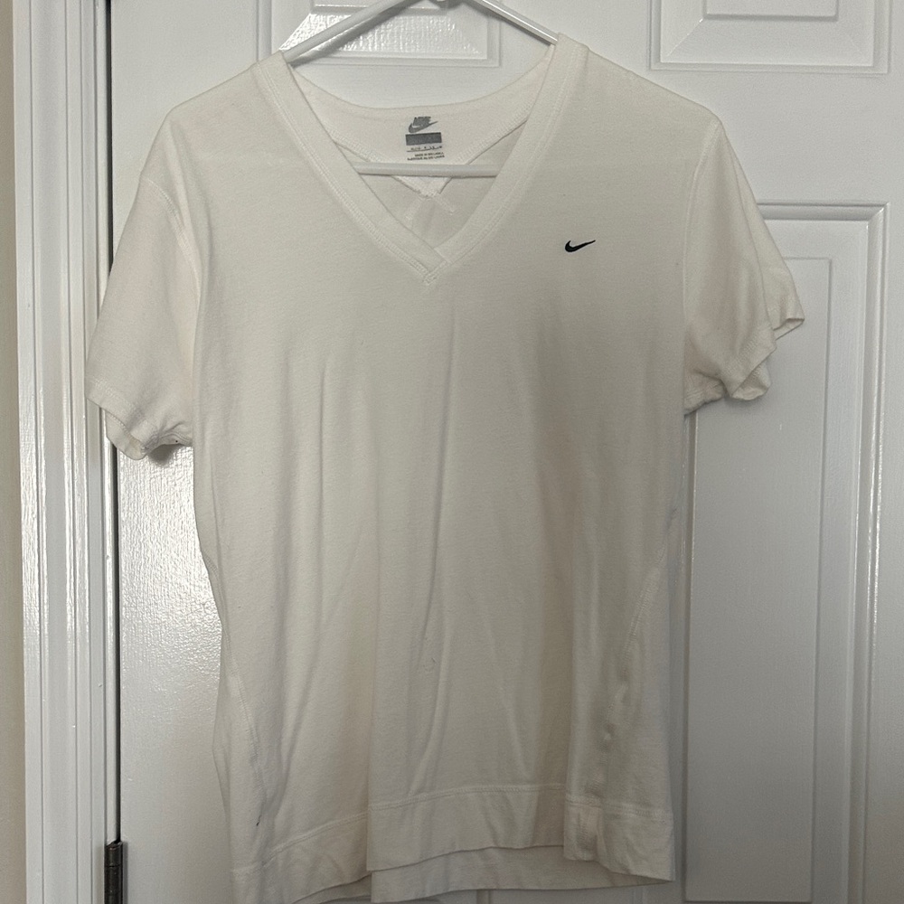 Nike Classic White V-Neck Tee